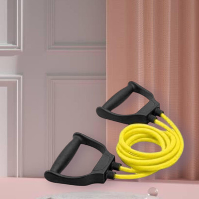Aoriyon BHI-97H elasticity toning rope gym home (BLACK YELLOW) Resistance Tube(Yellow)