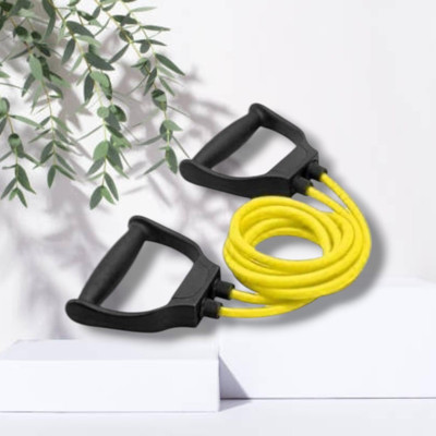 SRD J0-W training tube home workout muscle(BLACK YELLOW) Resistance Tube(Yellow)