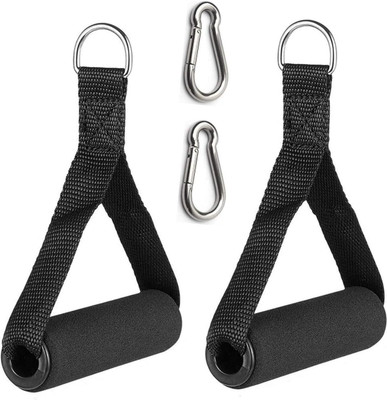 LIVOX Fitcozi Pack of 2 Grip Exercise Handle for Resistance Bands, Fitness Equipment Resistance Tube(Black)