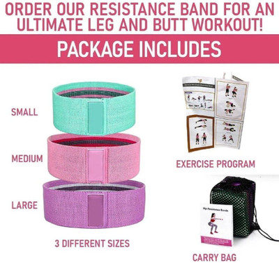 ALORNOR Resistant Fitness Training Guide to Exercise at Home or Gym-Set of 3 Glute-C9 Resistance Tube(Multicolor)