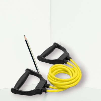 Aoriyon S96N-D Double Toning Resistance Tube Elastic(BLACK YELLOW) Resistance Tube(Yellow)