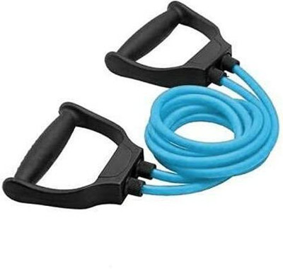 Bikauaa Double Toning Tube Heavy Quality Pull Rope Elastic Rubber Exercise Band Resistance Tube(Blue)