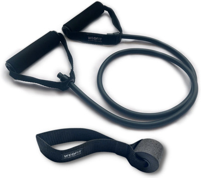 WErFIT Resistance Single Toning Tube Free Door Anchor Body Workout & Stretching (10-15KG) Resistance Tube(Black)