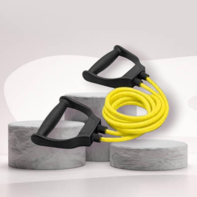 SRD NHS-I Double Toning elastic full body (BLACK YELLOW) Resistance Tube(Yellow)