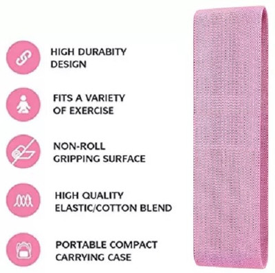 Fitcozi Resistance Hip Loop Bands for Legs, Butt, Thighs Resistance Tube Resistance Tube(Pink)