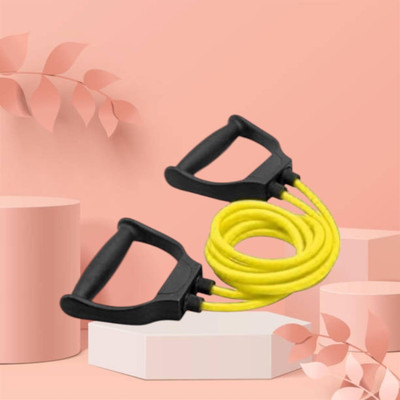 Aoriyon JE-5G Double Toning tube with Handles15 kg(BLACK YELLOW) Resistance Tube(Yellow)