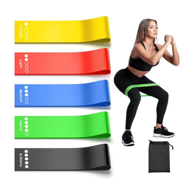 Fitnesstricks Resistance Bands Set for Men and Women, Pack of 5 Different Levels Elastic Band Resistance Tube(Multicolor)