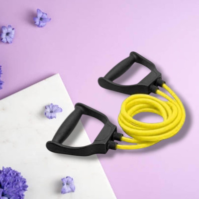 SRD BSO-E Double Toning elastic full body (BLACK YELLOW) Resistance Tube(Yellow)