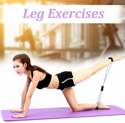 Avomaa Pull Rope Double Stretching Tube Latex Fitness Band Toning Tube@073 Resistance Tube(Blue)