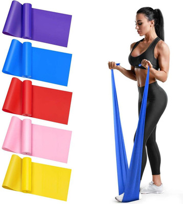 SQUICKLE Yoga Band Resistance Exercise Band Latex-Free Resistance Band Multi colour Resistance Tube(Multicolor)