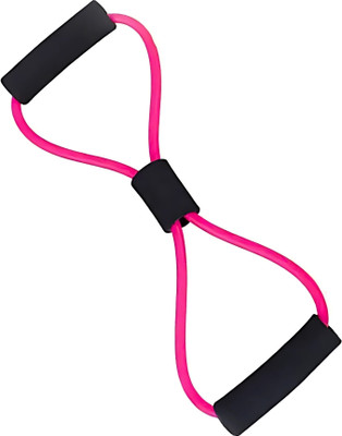 KITRON Premium Latex Yellow Figure 8 Tube – Ideal for Fitness Training Resistance Tube(Pink)