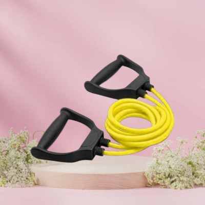 Aoriyon JS-RF Fitness Exercise Resistance Tube(BLACK YELLOW) Resistance Tube(Yellow)