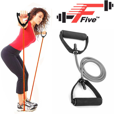 FFive Best quality Resistance Band Set with Handles, Single Toning Resistance Tube Resistance Tube(Multicolor)