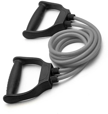 NEWSHARK Double Toning Resistance Tube Heavy Quality Exercise Band for Stretching Resistance Tube(Gray)