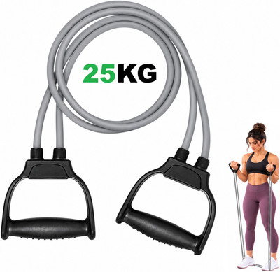 Shopeleven Resistant toning tube resistant band full body fitness exerciser rope Resistance Tube(Grey)