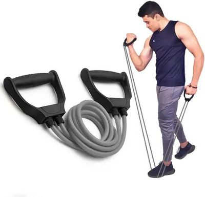 BOLDHIGH D-Handle Double Toning Tube for Stretching, Workout, Home Gym for Unisex Resistance Tube(Multicolor)