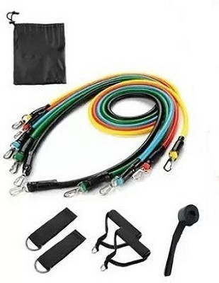 HOIGADGETS Bands-Exercise Bands 11PCS Workout bands with Door Anchor, Ankle Straps Resistance Tube(Multicolor)