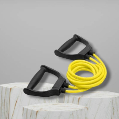 SRD JS-TU training tube home workout muscle(BLACK YELLOW) Resistance Tube(Yellow)