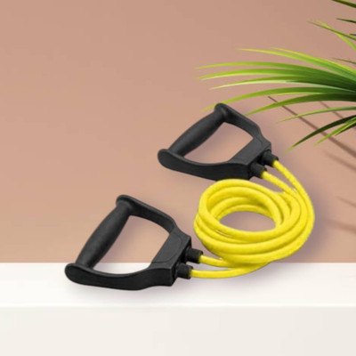 SRD IU-9Y toning tube exerciser home gym(BLACK YELLOW) Resistance Tube(Yellow)