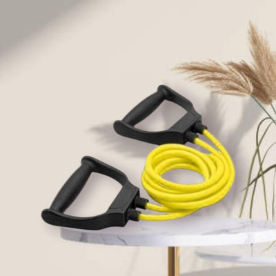 SRD G-HG9N Double Toning Exercise Resistance Tube (BLACK YELLOW) Resistance Tube(Yellow)