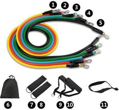 xwipe Resistance Bands Set Tubes for Fitness Home Gym Exercise Workout Resistance Tube(Multicolor)