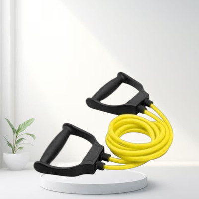 SRD HI0-GD Double Toning Resistance Tube Elastic(BLACK YELLOW) Resistance Tube(Yellow)