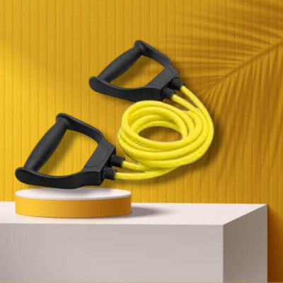 Aoriyon BU-DH Double Toning elastic full body (BLACK YELLOW) Resistance Tube(Yellow)