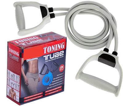 TensionX XIX-60-DC-Exercise Band, Home Gym and Toning for Men and Women Resistance Tube(Jade Grey)