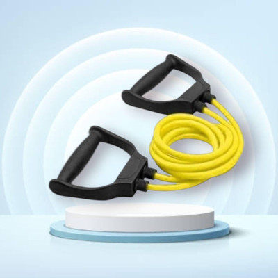 Aoriyon IU-DYGR toning muscles general fitness (BLACK YELLOW) Resistance Tube(Yellow)