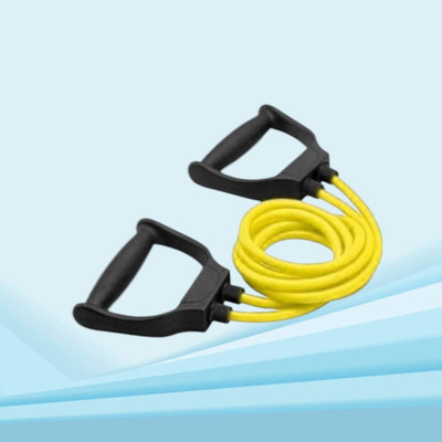 Aoriyon ARQ-DJY8 Double Toning Resistance Tube Elastic(BLACK YELLOW) Resistance Tube(Yellow)