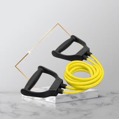Aoriyon JH-SUD Double Toning Resistance Tube Elastic(BLACK YELLOW) Resistance Tube(Yellow)