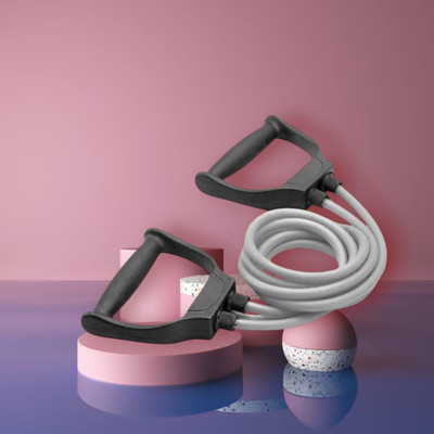 SRD K-8DF National Sports Double Toning Tube Resistance (Grey) Resistance Tube(Mulicolour)