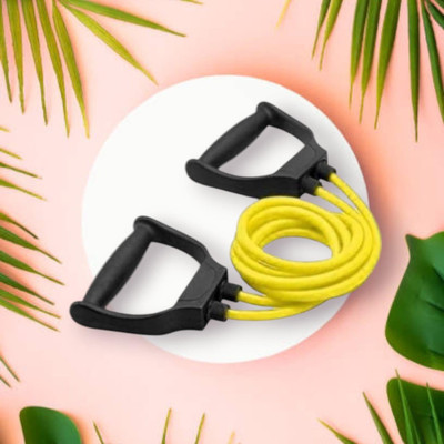 SRD JU-8U Toning tue raining and Muscle Building (BLACK YELLOW) Resistance Tube(Yellow)