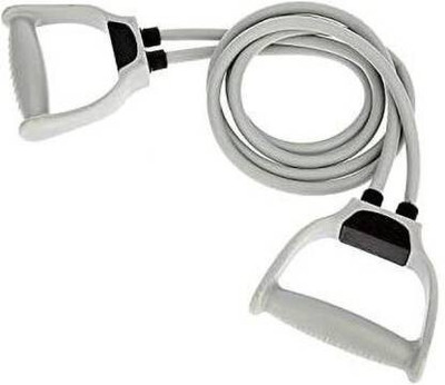 DHEER Double Toning Resistance Tube Heavy Quality Exercise Band for Stretching (Grey) Resistance Tube(Grey)
