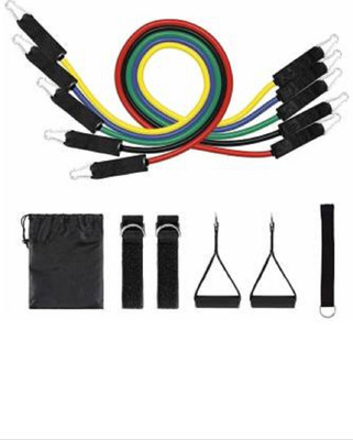 MODERNEHUB 11 Piece Gym Power Resistance Band Set for Workout Resistance Tube(Multicolor) Resistance Tube(Multicolor)