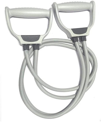 ResiFit Grey Double Toning resistance tube, Double Resistance Tube Toning Belt Heavy Resistance Tube(Grey)