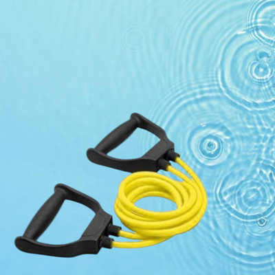 SRD HE-6H Double Toning tube with Handles15 kg(BLACK YELLOW) Resistance Tube(Yellow)
