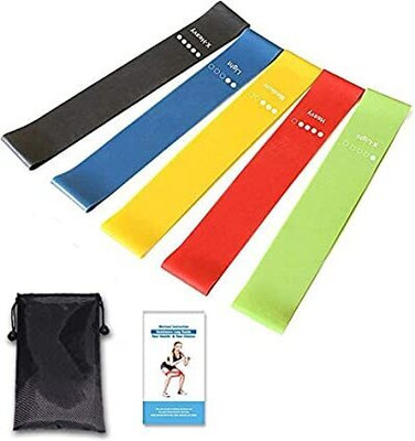 ABHINESH Resistance Bands Mini Loop Hip Band/Toning Exercise Band for Gym Booty Resistance Tube(Multicolor)