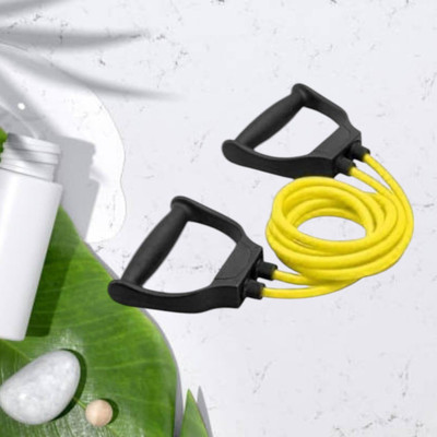 Aoriyon HK-D8S elasticity toning rope gym home (BLACK YELLOW) Resistance Tube(Yellow)