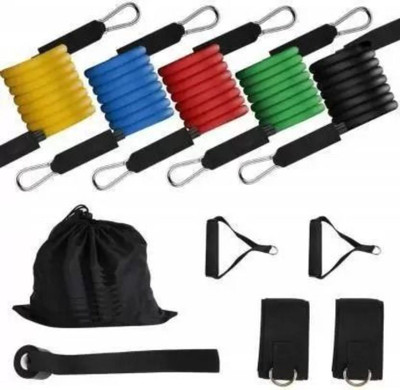 ALORNOR 11Pc Resistance Bands Elastic Rubber Rope Sport Expander Bodybuilding-G12 Resistance Tube(Multicolor)