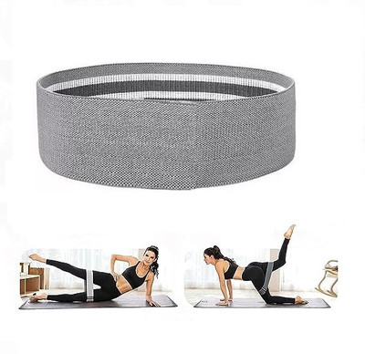 Fitcozi Fabric Hip Circle Booty Loop Bandsfor Workout,Exercise,Yoga ResistanceBand Resistance Tube(Grey)