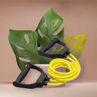 Aoriyon KS-87H Toning Resistance Elastic Rubber (BLACK YELLOW) Resistance Tube(Yellow)