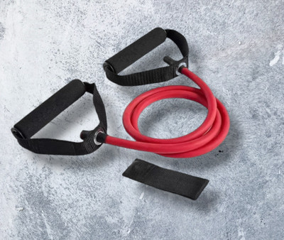 BROTHERFIT Single Toning Tube Resistance Band Exercise Cord with free cotton buds Resistance Tube(Red)