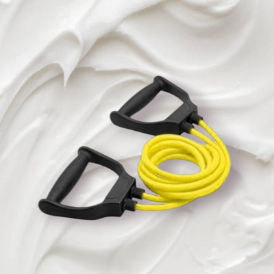Aoriyon K6-8HR Toning Resistance Elastic Rubber (BLACK YELLOW) Resistance Tube(Yellow)