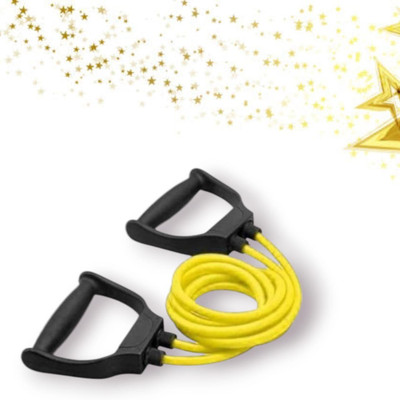 Aoriyon HGUD-D8 elasticity toning rope gym home (BLACK YELLOW) Resistance Tube(Yellow)