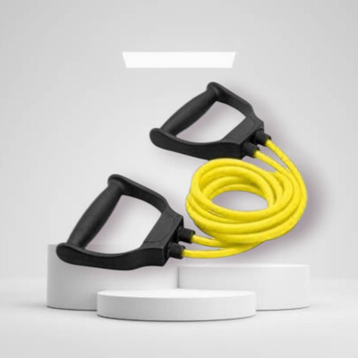 Aoriyon JS-8EH Toning Resistance Elastic Rubber (BLACK YELLOW) Resistance Tube(Yellow)
