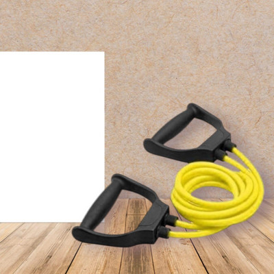 SRD DJ0-SC toning tube Elastic Resistance Fitness (BLACK YELLOW) Resistance Tube(Yellow)