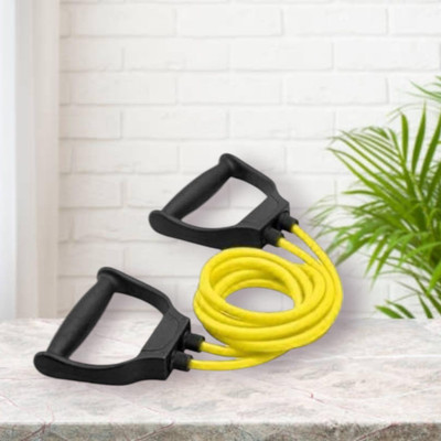 Aoriyon JD-95H toning muscles general fitness (BLACK YELLOW) Resistance Tube(Yellow)