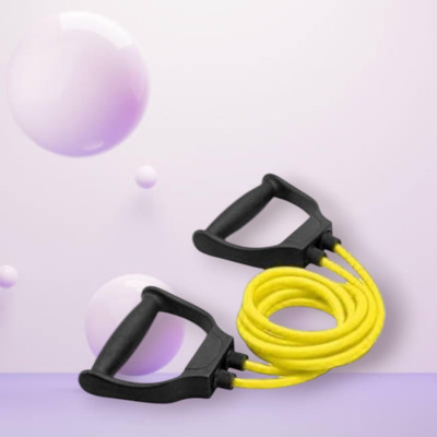 Aoriyon J-4UG training tube home workout muscle(BLACK YELLOW) Resistance Tube(Yellow)