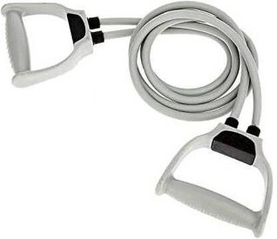 ResiFit Double Toning Resistance Tube Heavy Quality Exercise Band for Stretching (Grey) Resistance Tube(Grey)
